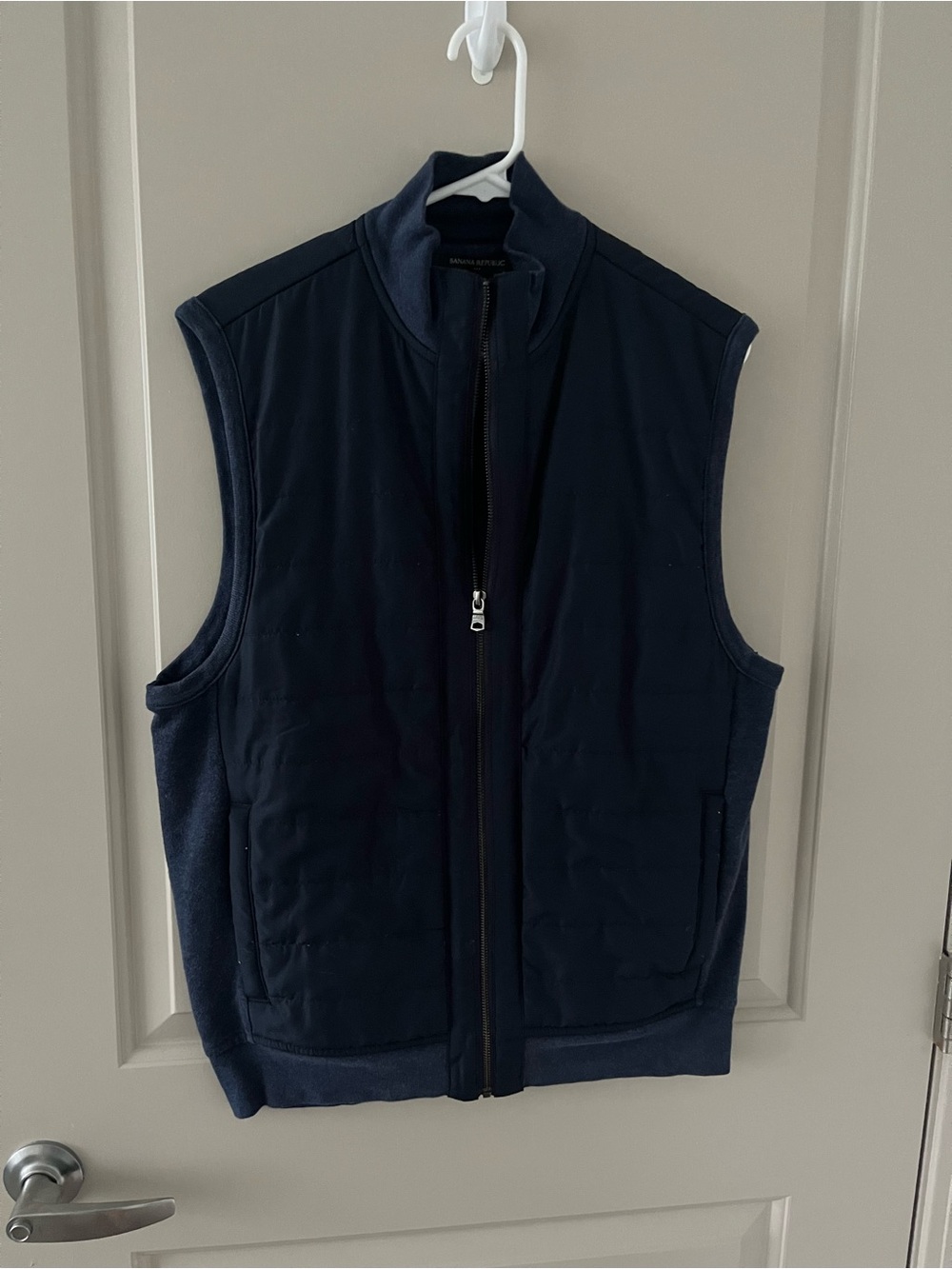 Banana Republic Navy Quilted Vest